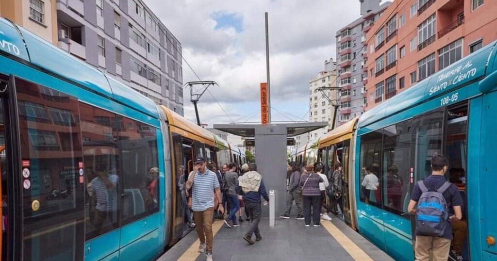 Sciopero dei tranvia di Tenerife per la settimana di Carnevale.