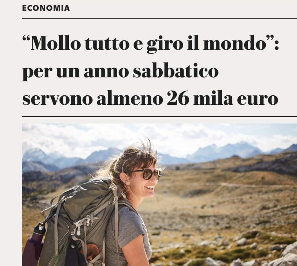 Mollo tutto e mi prendo un anno per me.