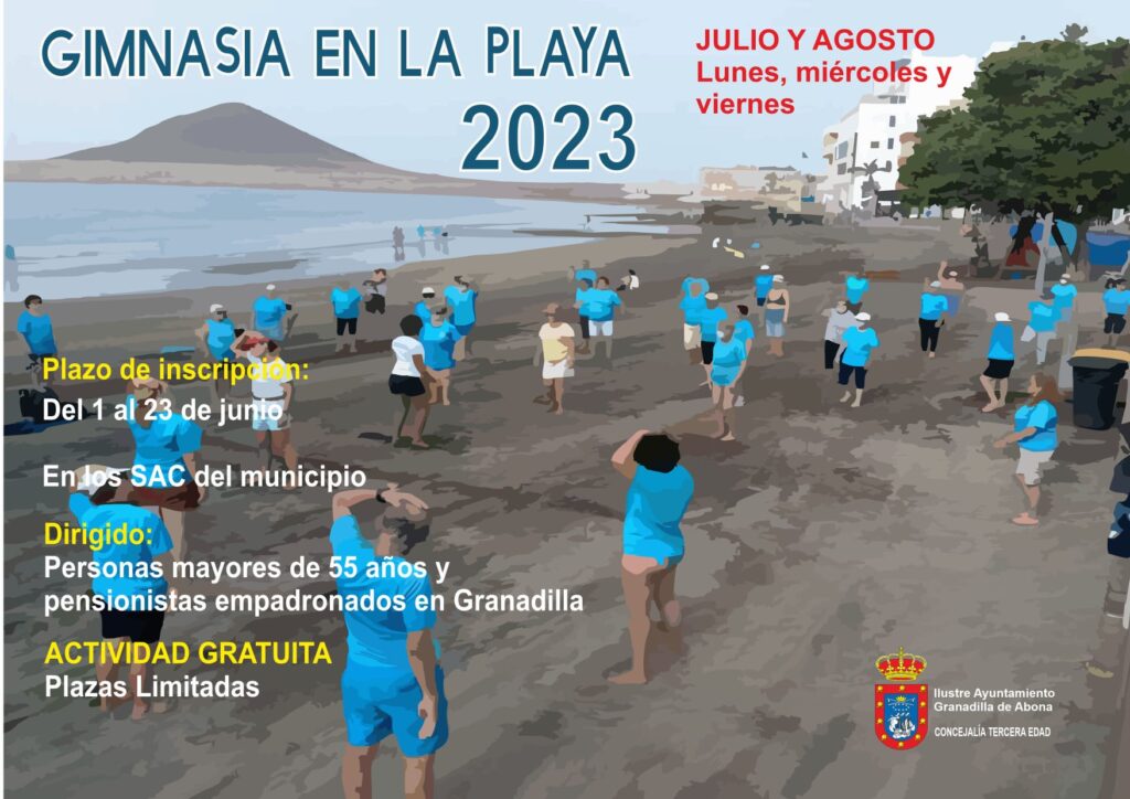 Gli anziani di Granadilla faranno ginnastica e attività salutari sulla spiaggia durante l’estate