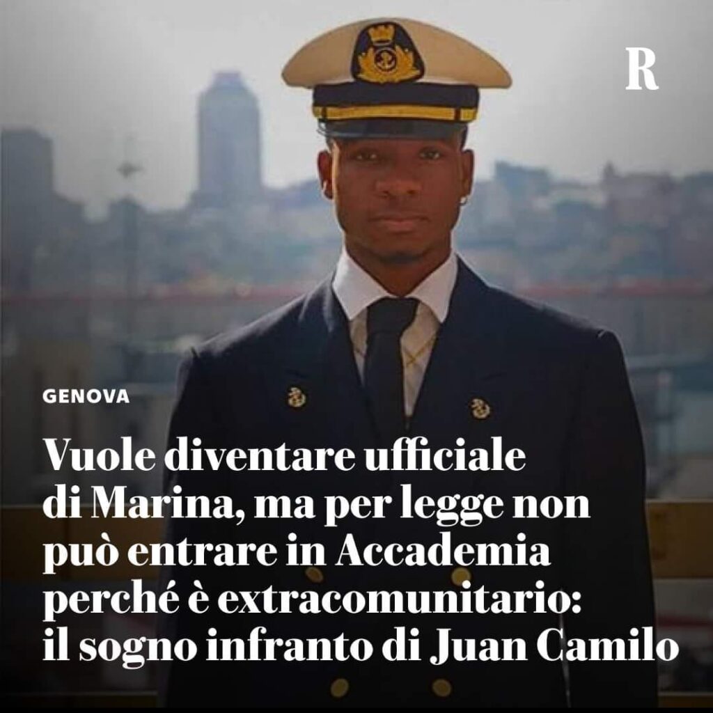 Il suo sogno, da sempre, è imbarcarsi su una nave come ufficiale.