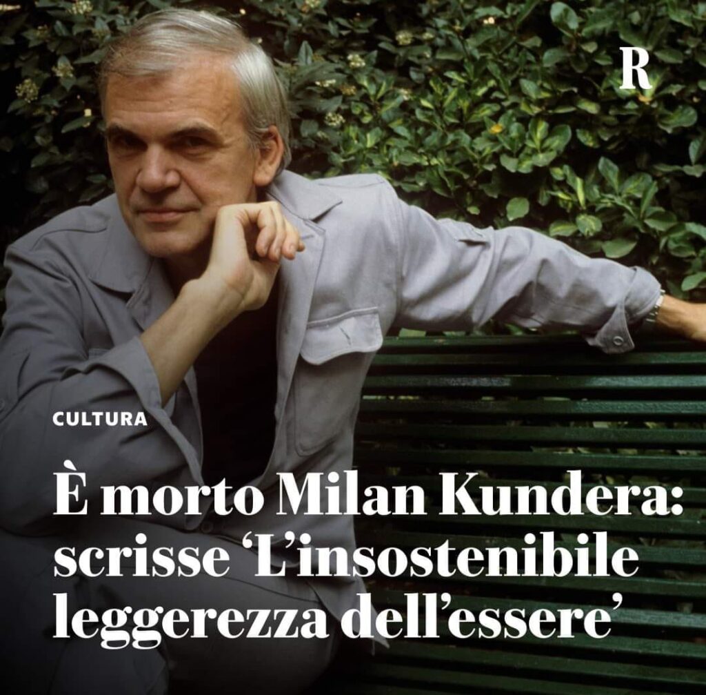 E’ morto Milan Kundera