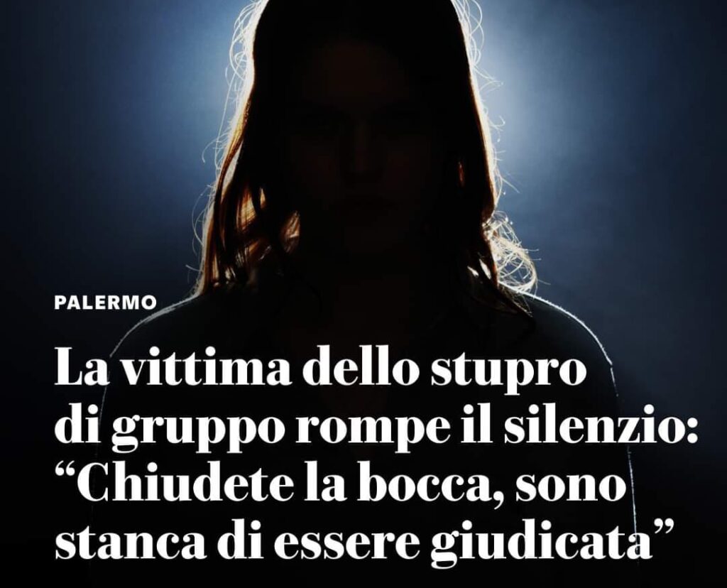 La vittima dello stupro rompe il silenzio