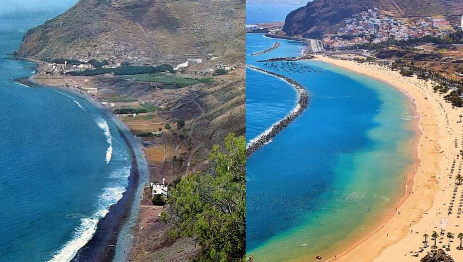 Ecco com’era la spiaggia di Las Teresitas nel 1960: senza frangiflutti né sabbia bionda, ma con una villa