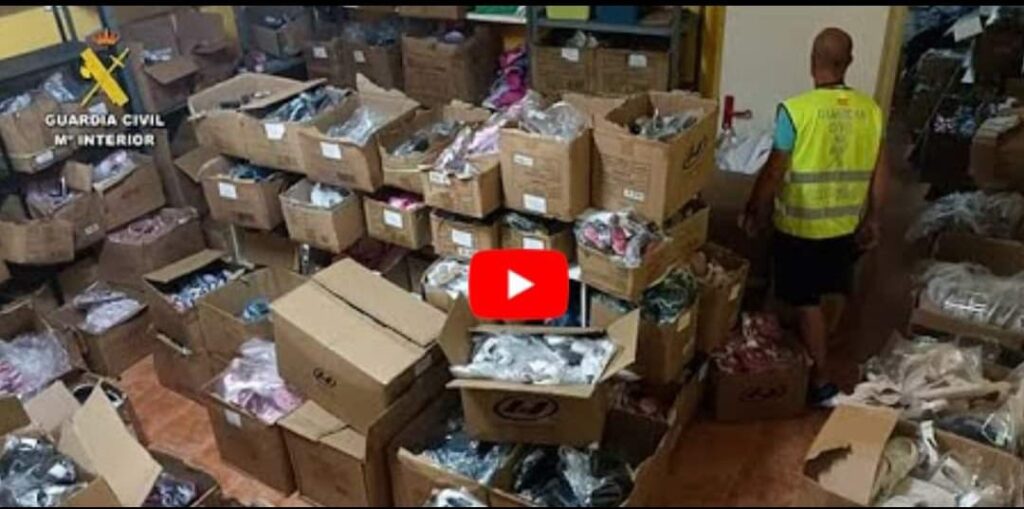 La Guardia Civil sequestra oltre sei milioni di euro di merce contraffatta nella provincia di Santa Cruz de Tenerife.