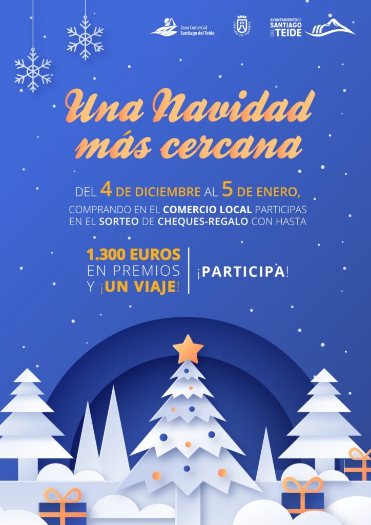 Santiago del Teide lancia un’iniziativa a sostegno del commercio locale: in palio un viaggio e buoni regalo
