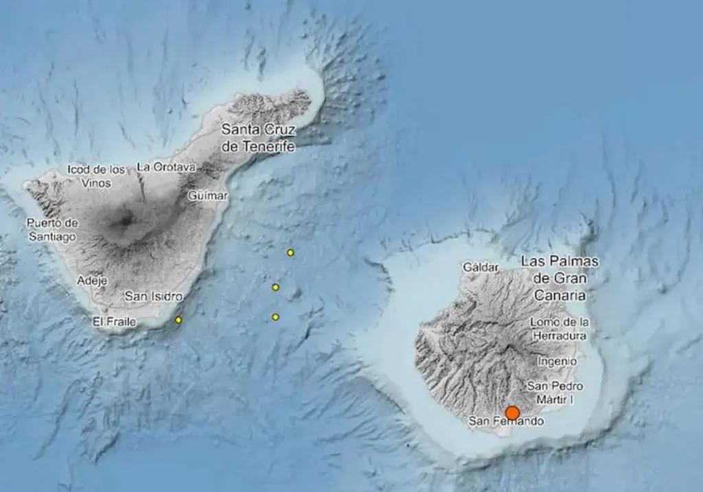 Scossa di terremoto magnitudo 3.4 ha scosso l’isola di Gran Canaria
