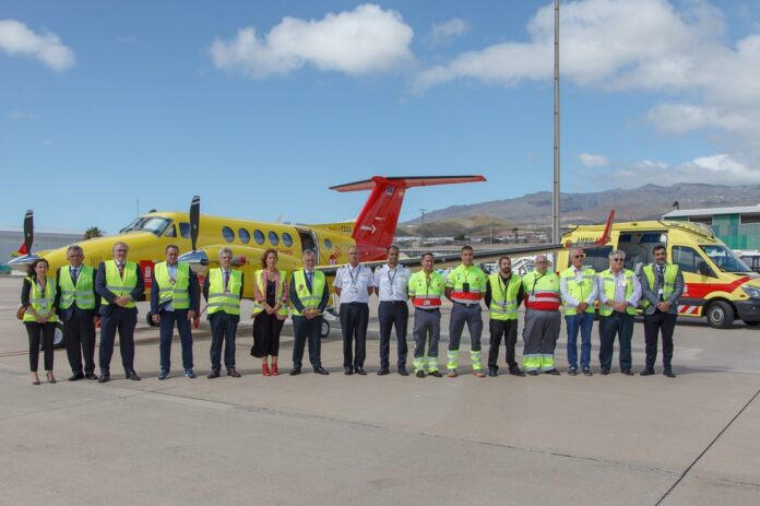 Inaugurato il nuovo aereo medicalizzato per il servizio di emergenza delle Canarie