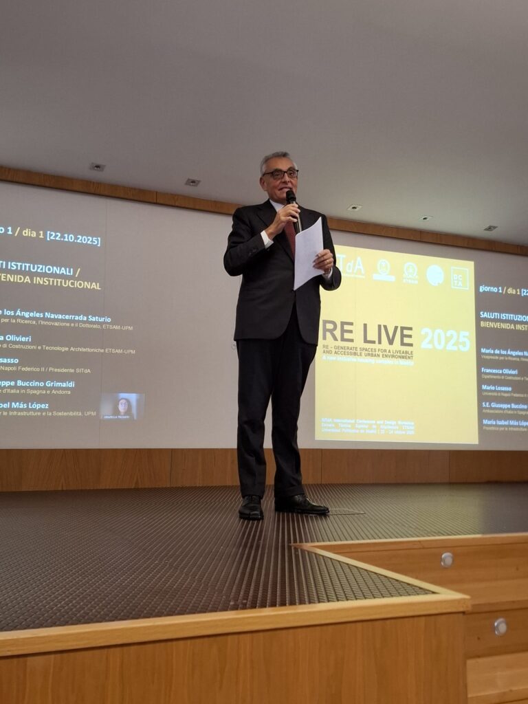 L’AMBASCIATORE BUCCINO GRIMALDI INAUGURA LA CONFERENZA RELIFE ALL’UNIVERSIDAD POLITÉCNICA DE MADRID