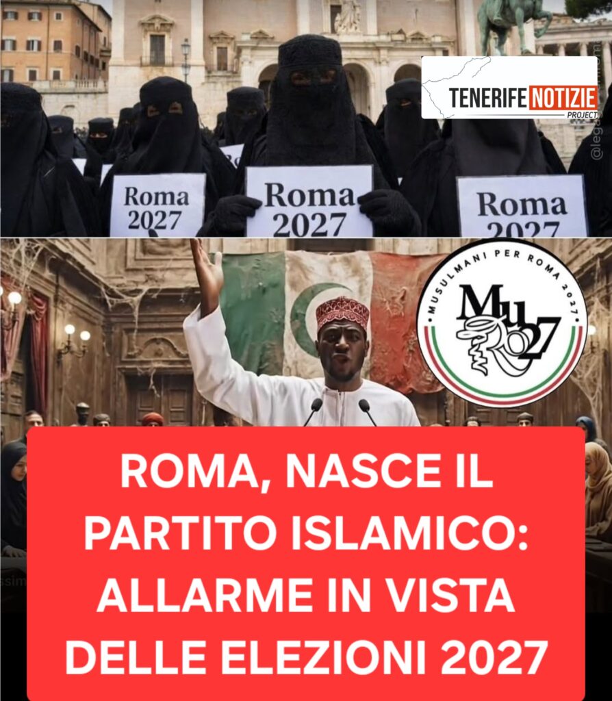 ROMA, NASCE IL PARTITO ISLAMICO: ALLARME IN VISTA DELLE ELEZIONI 2027