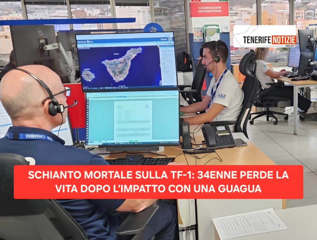 SCHIANTO MORTALE SULLA TF-1: 34ENNE PERDE LA VITA DOPO L’IMPATTO CON UNA GUAGUA