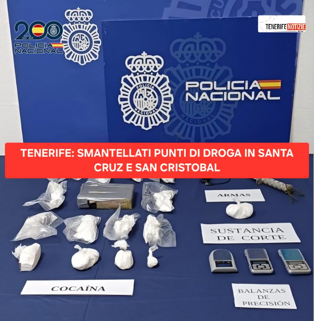 TENERIFE: SMANTELLATI PUNTI DI DROGA IN SANTA CRUZ E SAN CRISTOBAL