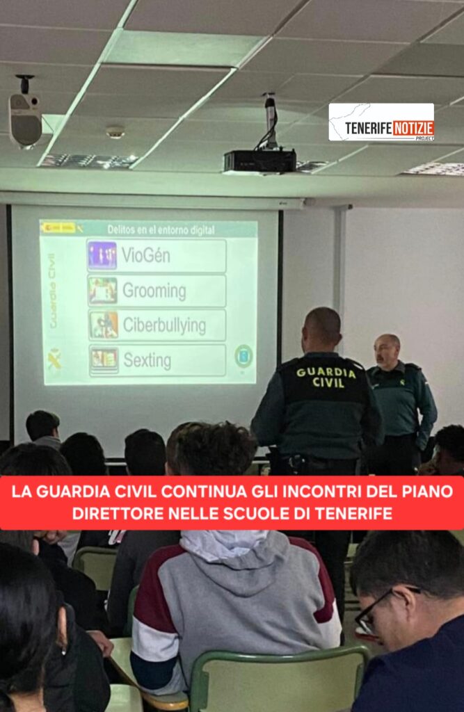 LA GUARDIA CIVIL CONTINUA GLI INCONTRI DEL PIANO DIRETTORE NELLE SCUOLE DI TENERIFE