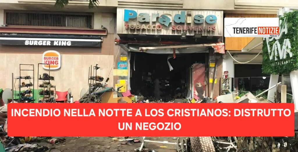 INCENDIO NELLA NOTTE A LOS CRISTIANOS: DISTRUTTO UN NEGOZIO