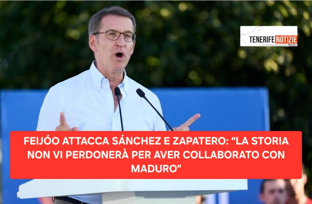 FEIJÓO ATTACCA SÁNCHEZ E ZAPATERO: “LA STORIA NON VI PERDONERÀ PER AVER COLLABORATO CON MADURO