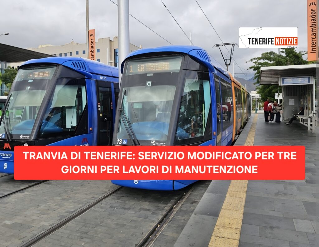 TRANVIA DI TENERIFE: SERVIZIO MODIFICATO PER TRE GIORNI PER LAVORI DI MANUTENZIONE